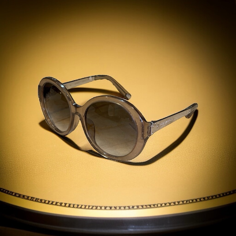 Louis Vuitton Gray Glitter/Smoke Gradient Silver Petit Soupcon Round Sunglasses - Picture 2 of 6